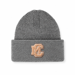 Ribbed Beanie Grey & Pink